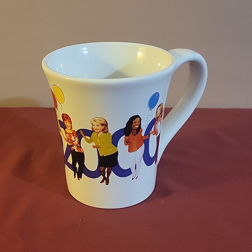 The View White Ceramic 2000th Show Mug Meredith  Joy Barbara Star Elizabeth